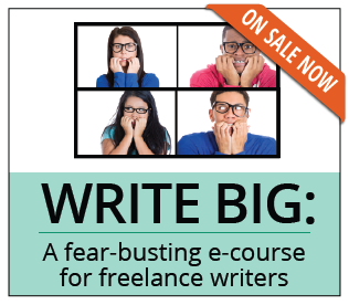 Write Big: A fear busting e-course for freelance writers – On Sale Now
